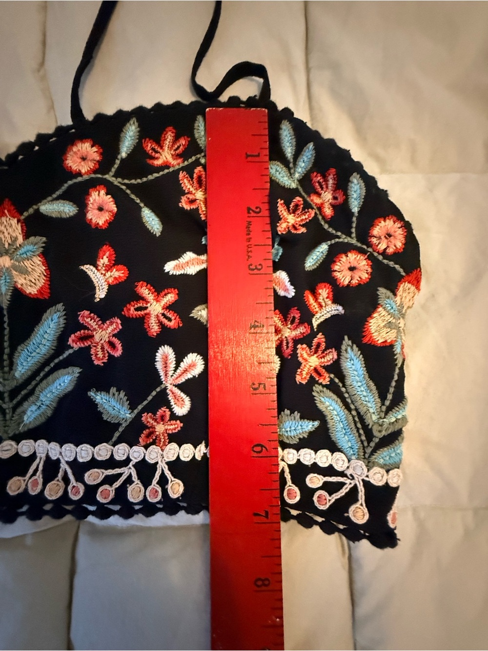 Forever 21 Boho Floral Embroidered Bralette Crop Top - Size Small, EUC - Picture 9 of 9